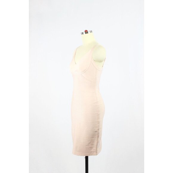 NWOT Aritzia BABATON Mason Soft Blush Pink Bandage Knit Bodycon Dress, Size M - Picture 4 of 16